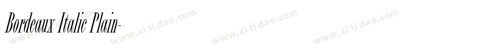 Bordeaux Italic Plain字体转换